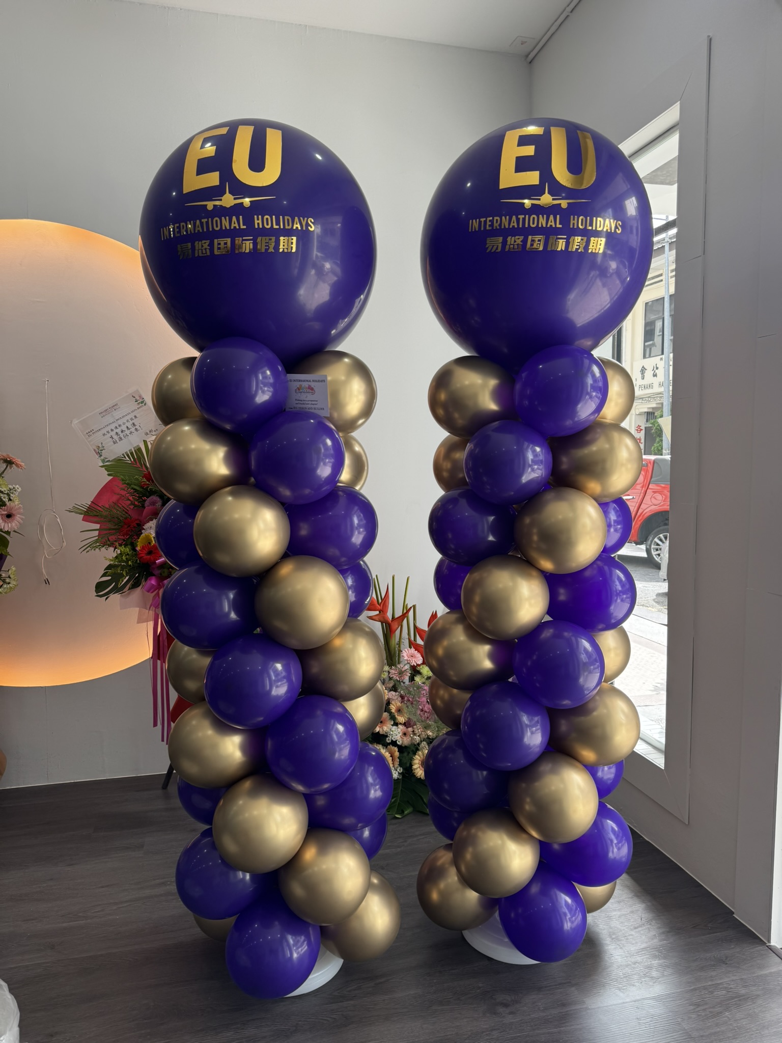 Balloon pillar setup Penang event